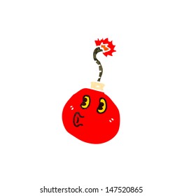 bomba de dibujos animados retro