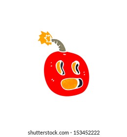 retro cartoon bomb