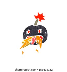 retro cartoon bomb