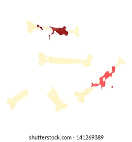retro cartoon bone symbols