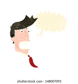 Retro-Cartoon-Chef schreien Befehle