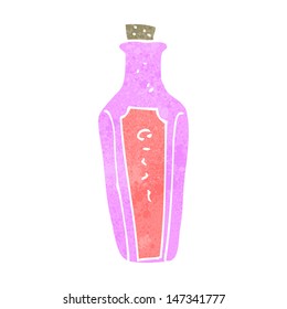 retro cartoon bottle