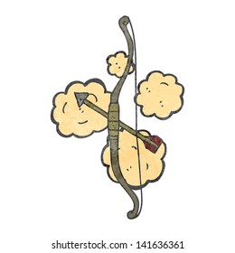 retro cartoon bow and arrow
