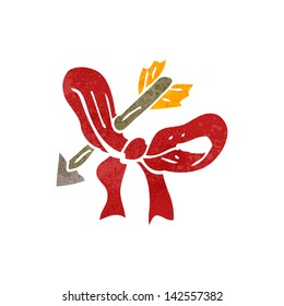 retro cartoon bow and arrow
