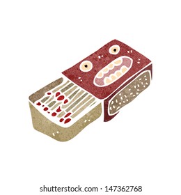 retro cartoon box of matches