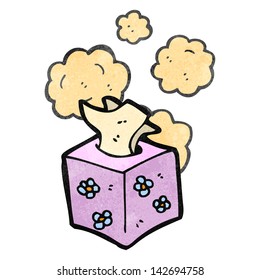 retro cartoon box of tissues