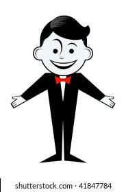 retro cartoon boy