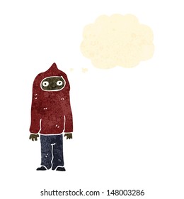retro cartoon boy in hooded sweatshirt