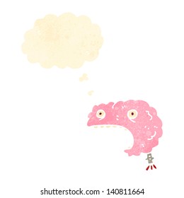 retro cartoon brain