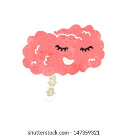 retro cartoon brain