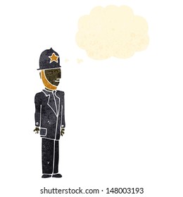 retro cartoon british policeman