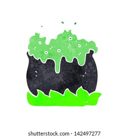 retro cartoon bubbling cauldron