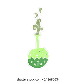 retro cartoon bubbling chemicals