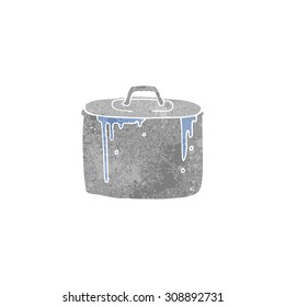 retro cartoon bubbling pan