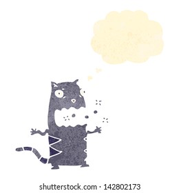 retro cartoon burping cat