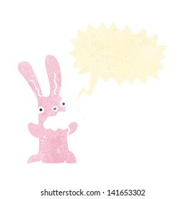 conejo de explosión de dibujos animados retro
