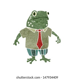 retro cartoon business toad boss