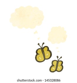 mariposas retro de dibujos animados