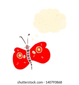 retro cartoon butterfly