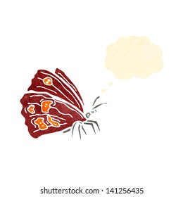 mariposa de dibujos retro