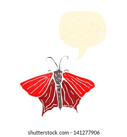 retro cartoon butterfly