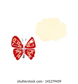 mariposa de dibujos retro