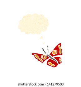 mariposa de dibujos retro