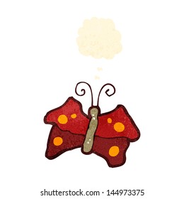 mariposa de dibujos retro