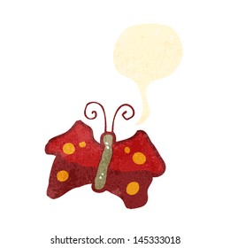 mariposa de dibujos retro