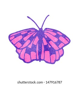 retro cartoon butterfly