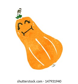 Retro Cartoon Butternut Squash