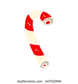 retro cartoon candy cane