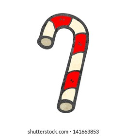 retro cartoon candy canes
