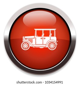 retro cartoon car icon