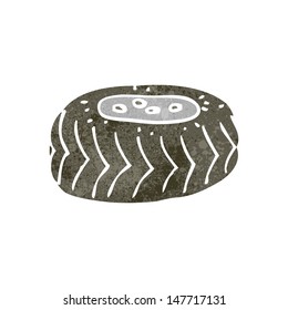 rueda de coche de dibujos animados retro