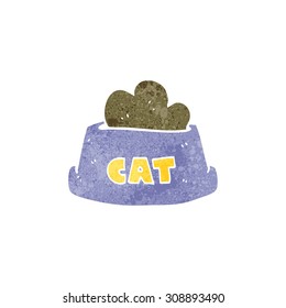 retro cartoon cat food