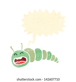 retro cartoon caterpillar