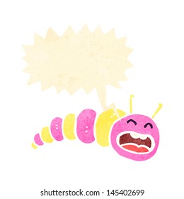 retro cartoon caterpillar