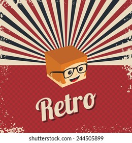 retro cartoon character head