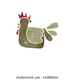 Retro-Cartoon-Huhn