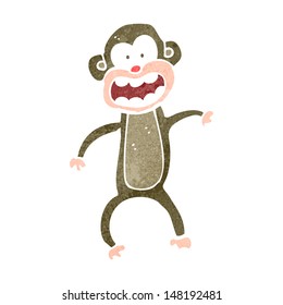 chimpancé retro de dibujos animados