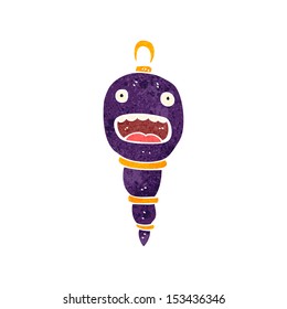 retro cartoon christmas bauble