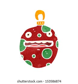 retro cartoon christmas bauble