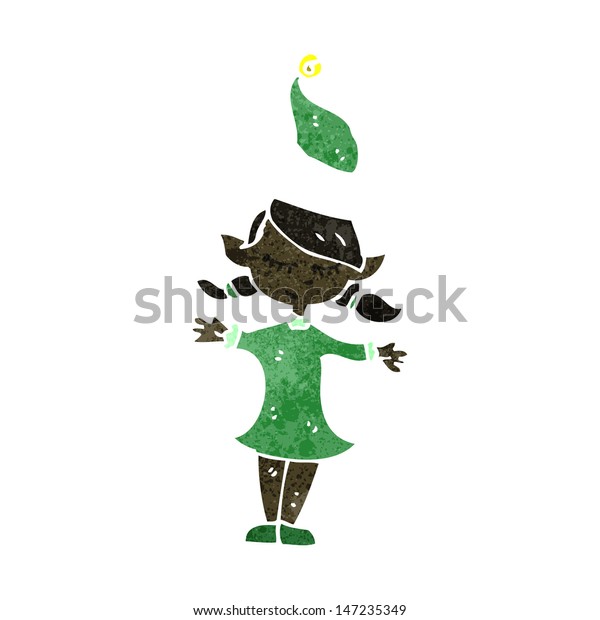 Retro Cartoon Christmas Elf Stock Vector (Royalty Free) 147235349