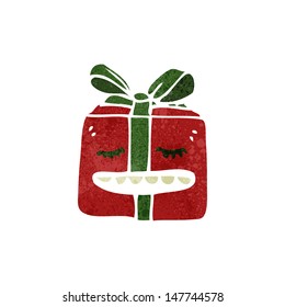retro cartoon christmas present