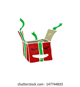 regalo de navidad de caricatura retro