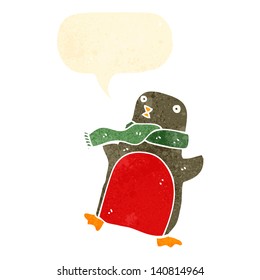 caricatura retro navidad robin