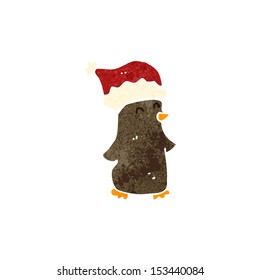 retro cartoon christmas robin