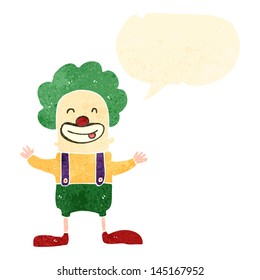 retro cartoon circus clown