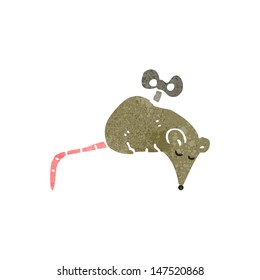 retro cartoon clockwork mouse